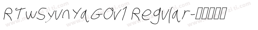 RTwSyunYaGOv1 Regular字体转换